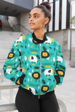 Load image into Gallery viewer, Jungle Animals-Bomber Jacket (Unisex)

