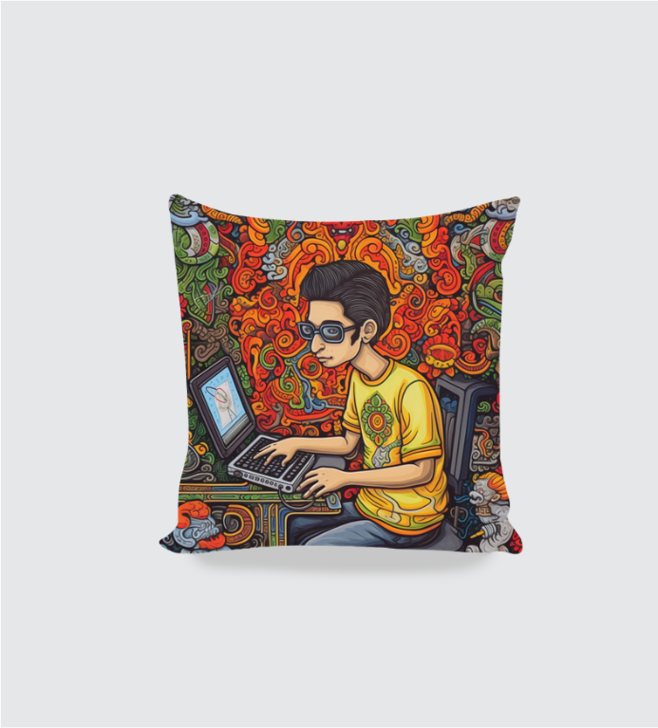 Madhubani Coder-Cushion