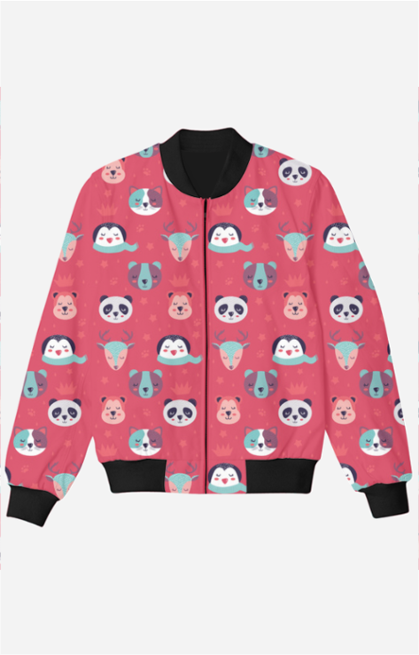Cute Animals in Red-Kids (Jacket)